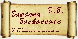 Damjana Boškoćević vizit kartica